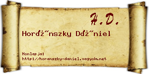 Horánszky Dániel névjegykártya