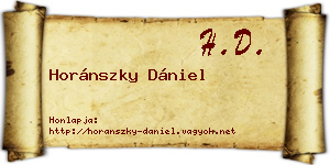 Horánszky Dániel névjegykártya