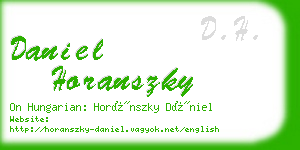 daniel horanszky business card
